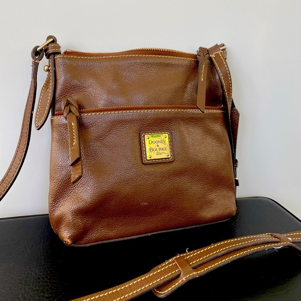 Dooney & Bourke Brown Leather Cross Body Purse